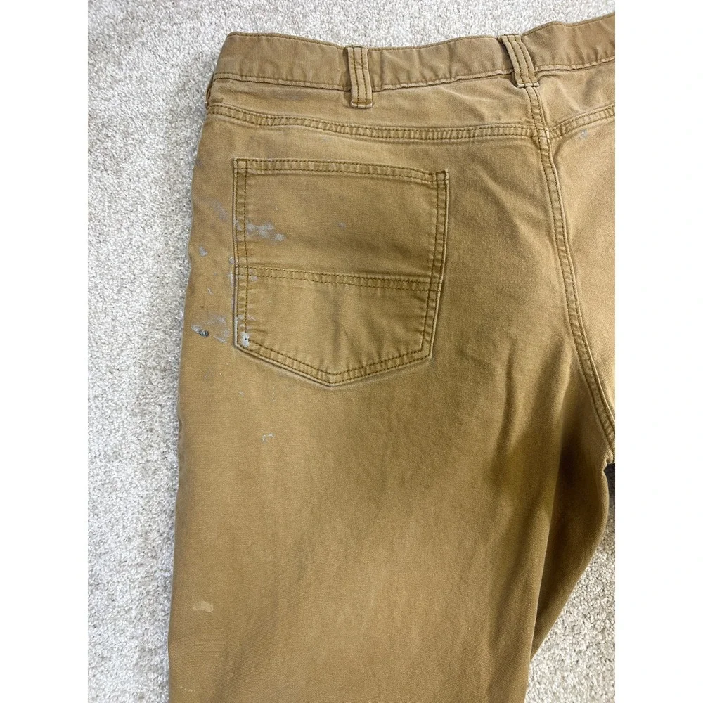 Carhartt Relaxed Fit Rugged Flex BN2517-M Canvas Work Pants Mens 40x30 Tan *Read